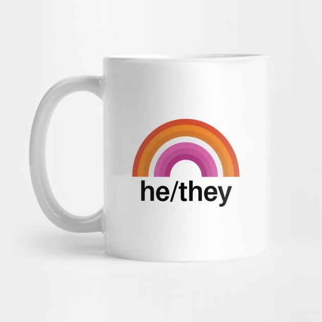 He/They Pronouns Lesbian Pride by lavenderhearts